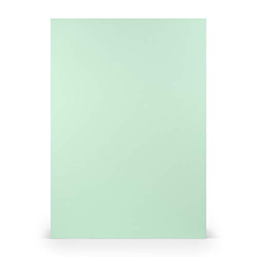 PAPERADO 25x Tonpapier DIN A4 - Mint gerippt Eukalyptus Hell-Grün 160 g/m² Papierbögen - Bastelpapier in 29,7 x 21 cm Malen, Basteln & Drucken von Paperado