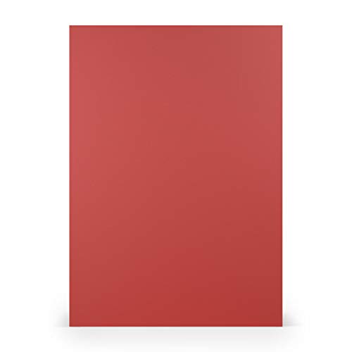 PAPERADO 25x Tonpapier DIN A4 - Tomate gerippt Rot 160 g/m² Papierbögen - Bastelpapier in 29,7 x 21 cm Malen, Basteln & Drucken von PAPERADO