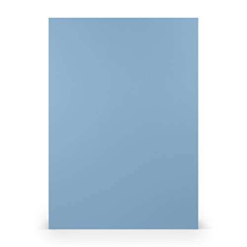 PAPERADO 50x Tonpapier DIN A4 - Dunkelblau gerippt Hell-Blau 160 g/m² Papierbögen - Bastelpapier in 29,7 x 21 cm Malen, Basteln & Drucken von Paperado