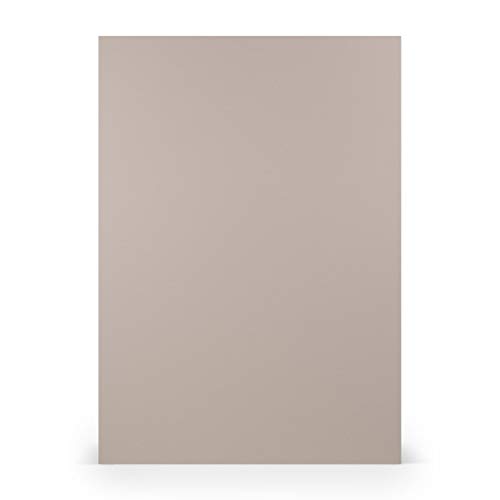 PAPERADO 50x Tonpapier DIN A4 - Taupe gerippt Hell-Braun Schlamm Grau 160 g/m² Papierbögen - Bastelpapier in 29,7 x 21 cm Malen, Basteln & Drucken von Paperado