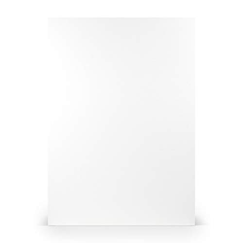 PAPERADO 50x Tonpapier DIN A4 - Weiß gerippt 160 g/m² Papierbögen - Bastelpapier in 29,7 x 21 cm Malen, Basteln & Drucken von PAPERADO