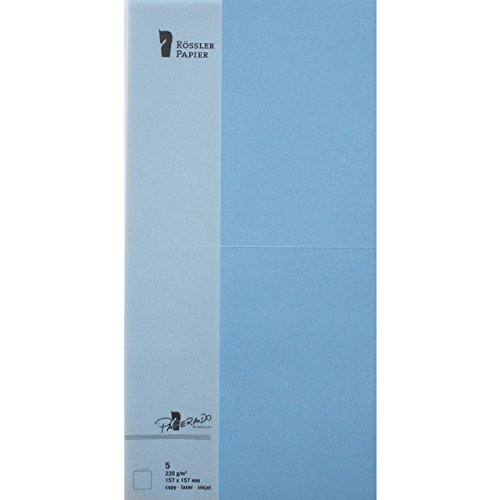 Paperado 157 x 157 mm Quadratische Doppelkarte – Wedgwood (5 Stück) von Paperado