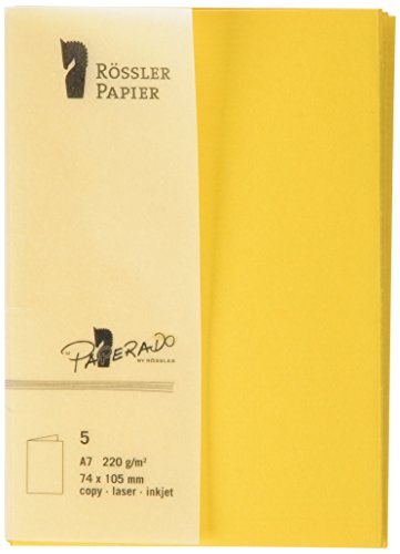 Paperado A7 Doppelkarte – amarena (5 Stück)-P - gelb von Paperado