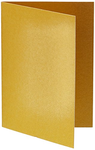 Paperado A7 Doppelkarte – amarena (5 Stück)-P - gold von Paperado