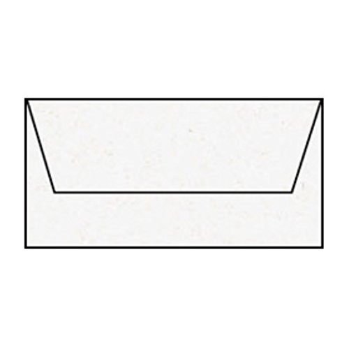 Paperado DL gefüttert Gewebe Umschlag – Gold (Pack von 5)-P - Marmorweiß von Paperado