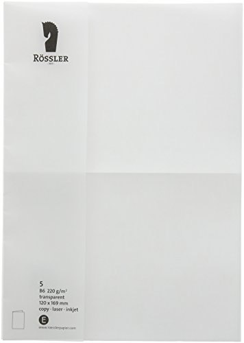 Paperado Faltkarten - Amarena (5er Pack) Translucent High White von Paperado