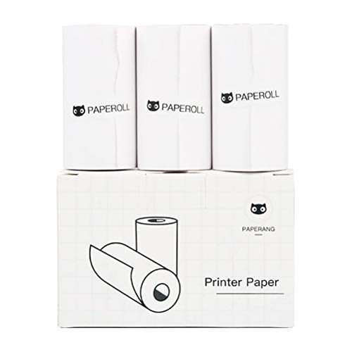 Paperang Thermopapier für Mini Drucker, Tragbar Kabellos Bluetooth Foto Drucker Papier in Weiss (3 Rollen) von PAPERANG