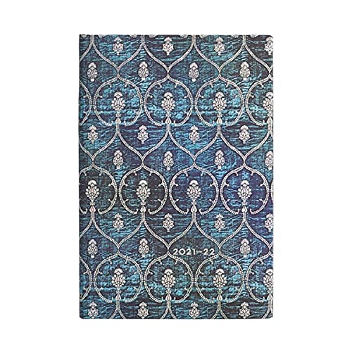 Paperblanks 18-Monatskalender 2021-2022 Velvet Blue Horizontal Mini (95 × 140 mm) von Paperblanks