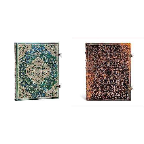 Paperblanks - Chroniken in Türkis - Notizbuch Ultra Liniert, Ultra (230 x 180) & Grolier 1595-6 Ornamentali Journal: Lined Ultra, von Paperblanks