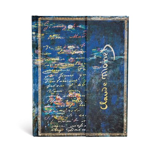Paperblanks Faszinierende Handschriften Monet Seerosen, Briefe an Morisot - Notizbuch Groß Unliniert, Ultra (230 x 180 mm) von Paperblanks