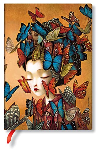 Paperblanks - Madame Butterfly - Esprit De Lacombe - Flexi - Midi - Unlined - 100 Gsm von Paperblanks