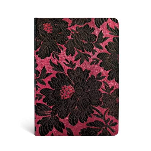 Schick und Satin Schwarze Dahlie - Notizbuch Midi Liniert - Paperblanks von Paperblanks