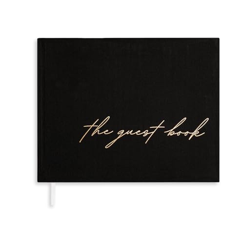 Gästebuch Hochzeit - Gästebuch für den Hochzeitsempfang mit Leinen-Hardcover & Goldfolienprägung - unliniert, keine Blätter - perfektes Andenken für Anmeldungen & Polaroids - Schwarz Gästebuch Hochzeit - Gästebuch für den Hochzeitsempfang mit Leinen-Hardcover & Goldfolienprägung - unliniert, keine Blätter - perfektes Andenken für Anmeldungen & Polaroids - Schwarz von Paperell