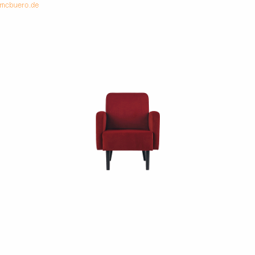 Paperflow Sessel LISBOA LFTV.01.18 Samt schwarz/rot von Paperflow