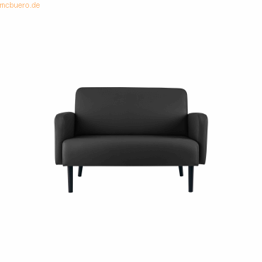 Paperflow Sofa LISBOA LC3PC.01.01 3Sitzer Kunstleder schwarz/schwarz von Paperflow