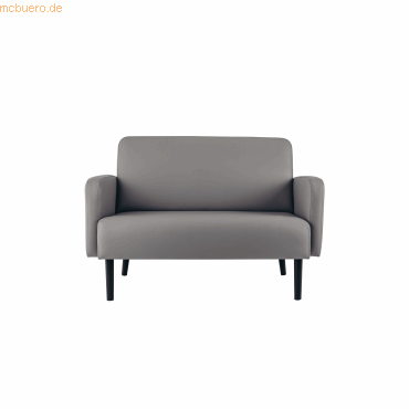 Paperflow Sofa LISBOA LC3PC.01.14 3Sitzer Kunstleder schwarz/grau von Paperflow