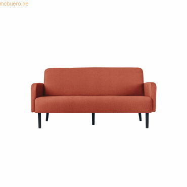 Paperflow Sofa LISBOA LC3PT.01.27 3Sitzer Stoff schwarz/rot von Paperflow