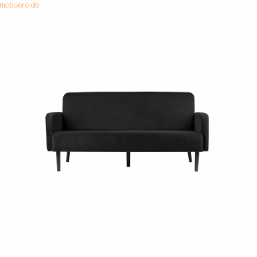 Paperflow Sofa LISBOA LC3PV.01.01 3Sitzer Samt schwarz/schwarz von Paperflow