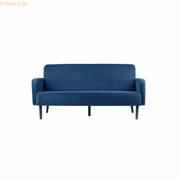 Paperflow Sofa LISBOA LC3PV.01.06 3Sitzer Samt schwarz/blau von Paperflow