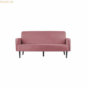Paperflow Sofa LISBOA LC3PV.01.17 3Sitzer Samt schwarz/pink von Paperflow