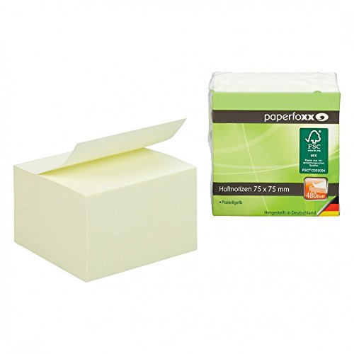 Paperfoxx 113401 Haftnotizen, 75 x 75 mm, 480 Blatt, gelb Paperfoxx 113401 Haftnotizen, 75 x 75 mm, 480 Blatt, gelb von Paperfoxx