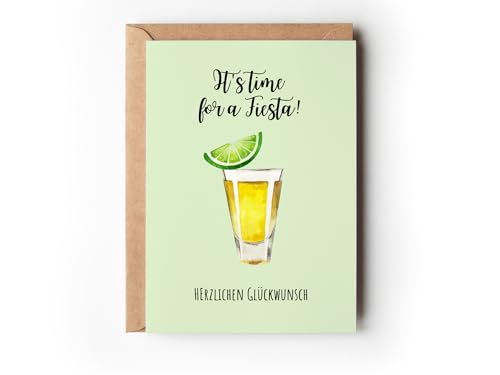 Paperlane by Essi 5er Set Postkarten Drinks (5er Postkarten, Drinks) (Tequila Klappkarte) von Paperlane by Essi