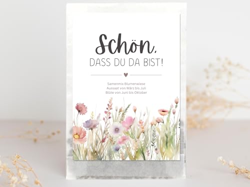 Samentüten Gastgeschenk Hochzeit Pastell Rosa Boho Wildblumen Motiv, nachhaltiges Gastgeschenk für Taufe Kommunion Konfirmation Geburtstag, Geschenk Gäste Blumensamen Tischdeko Samentüten Gastgeschenk Hochzeit Pastell Rosa Boho Wildblumen Motiv, nachhaltiges Gastgeschenk für Taufe Kommunion Konfirmation Geburtstag, Geschenk Gäste Blumensamen Tischdeko von Paperlane by Essi