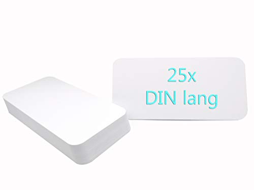 25 Stück Blanko Karten DIN lang 350g/m² Papier Karton mit runden Ecken passend zu DL Briefumschlägen DIY Eintrittskarte Ticket Einleger 25 Stück Blanko Karten DIN lang 350g/m² Papier Karton mit runden Ecken passend zu DL Briefumschlägen DIY Eintrittskarte Ticket Einleger von Papermane