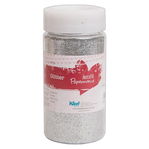 DoCrafts Große Feine Glitter Töpfe 250g Silver DoCrafts Große Feine Glitter Töpfe 250g Silver von Papermania
