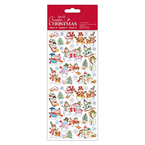 Folienaufkleber - Weihnachten gestalten - Skischneemänner Folienaufkleber - Weihnachten gestalten - Skischneemänner von Papermania