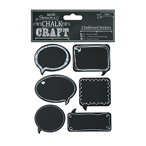 Papermania 24 Kreide Craft Sprechblasen Tafel Aufkleber, Schwarz Papermania 24 Kreide Craft Sprechblasen Tafel Aufkleber, Schwarz von Papermania