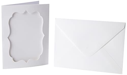 Papermania 8 x 6 300 GSM Fach Faltung Tri Fold Aperture Karten und Umschläge, 4 Stück, Weiß Papermania 8 x 6 300 GSM Fach Faltung Tri Fold Aperture Karten und Umschläge, 4 Stück, Weiß von Papermania