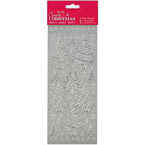Papermania 'Christmas Trees' Umrissaufkleber - Silber von Papermania