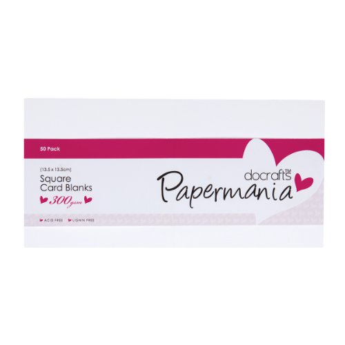 Papermania Quadratische Blankokarte und Umschlag, 50 Stück, weiß (Verpackung kann variieren) Papermania Quadratische Blankokarte und Umschlag, 50 Stück, weiß (Verpackung kann variieren) von Papermania