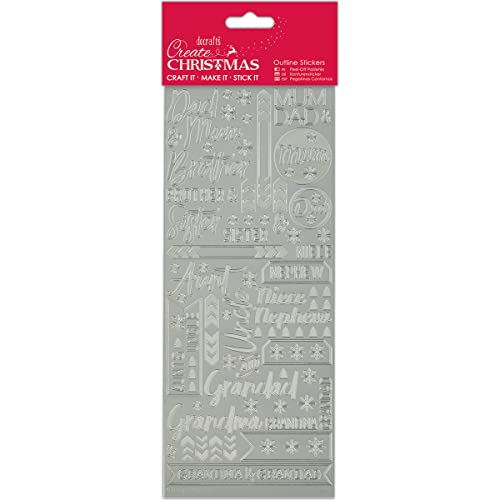 Papermania PMA 810911 Scrapbooking-Stickers, Silber, Einheitsgröße von Papermania