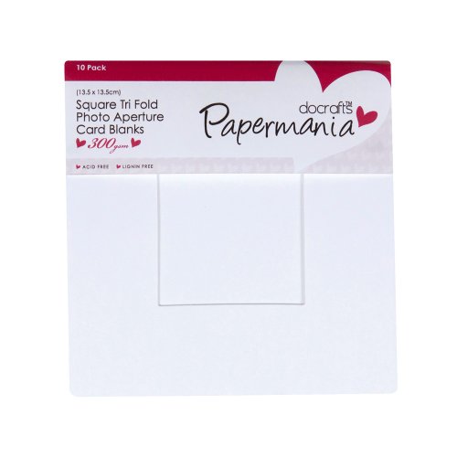 Papermania PMA150207 Quadratisch Tri Fold Foto Aperture Karte Blanks 300gsm 10Pk - Weiß Papermania PMA150207 Quadratisch Tri Fold Foto Aperture Karte Blanks 300gsm 10Pk - Weiß von Papermania
