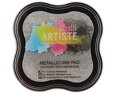 Papermania Pigment Stempelkissen, Metallic Silber von Papermania