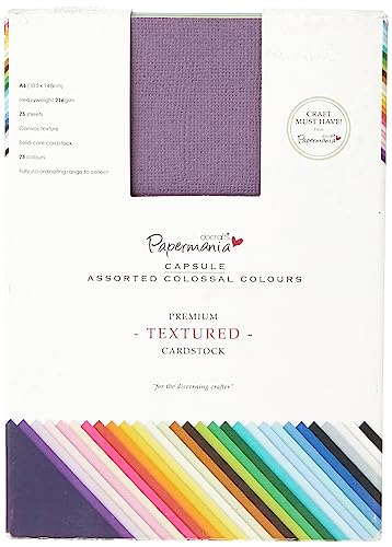 Papermania Premium Textured Solid Cardstock Pack A6 75/Pkg-Multi von Docrafts