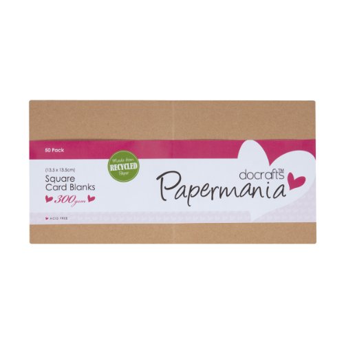 Papermania Square Cards W/Envelopes 5"X5" 50/Pkg-Recycled Kraft von Papermania