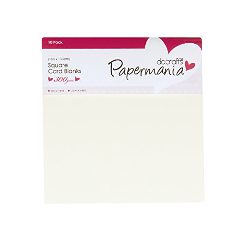 Papermania Vorlagen für Karten, 300 g/m², quadratisch, Blanco, 10er-Pack cremefarben von Papermania
