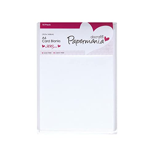 Papermania Vorlagen für Karten, 300 g/m², A6, 10er-Pack weiß von Papermania