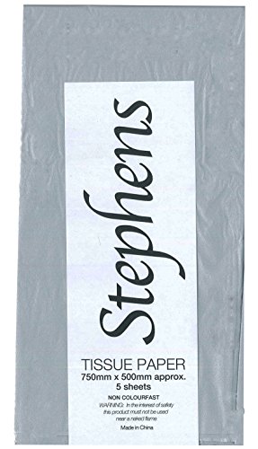 Stephens 750 x 500 mm Seidenpapier - Metallic Silver von Papermania