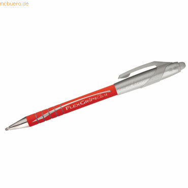 12 x Papermate Kugelschreiber Flexgrip Elite Druckmechanik B rot von Papermate