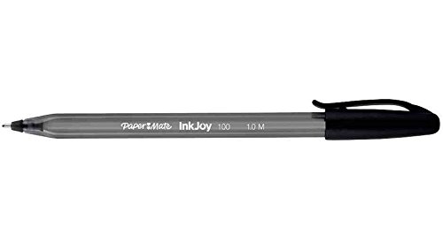 Paper:Mate Kugelschreiber InkJoy 100, dreieckig, mit Deckel, mittlere Spitze, 5 Stück Schwarz. von PAPER MATE