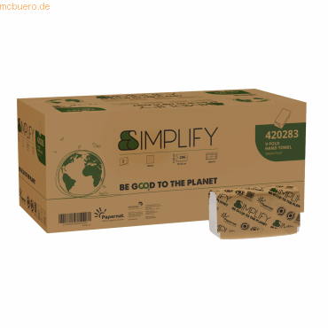 Papernet Falthandtuch Simplify 420283 2-lagig 10x206 Blatt Papernet Falthandtuch Simplify 420283 2-lagig 10x206 Blatt von Papernet