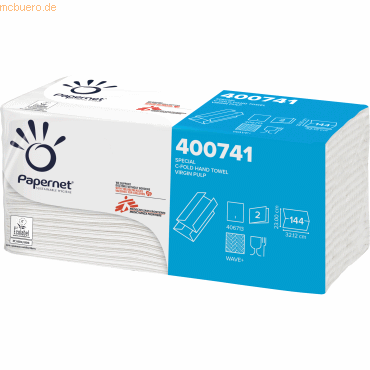 Papernet Papierhandtuch 400741 2lg 23x32cm C 20x144 Blatt von Papernet