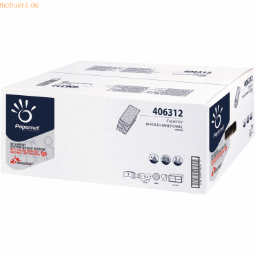 Papernet Papierhandtuch 40631 W-Falz weiß 20x115 Blatt von Papernet