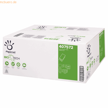 Papernet Papierhandtuch 407572 2-lagig V 22x21cm 15x210 Stück von Papernet