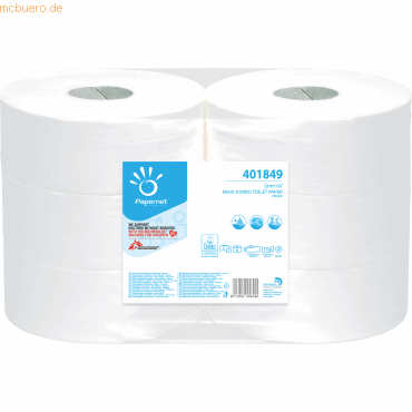 Papernet Toilettenpapier Maxi 401849 2-lagig 360m 6 Rollen von Papernet