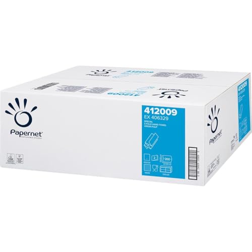 Papernet Z-Fold Falthandtuch weiß 2-lagig 22 x 24cm 1 Karton à 20 x 200 Tücher 412009 Papernet Z-Fold Falthandtuch weiß 2-lagig 22 x 24cm 1 Karton à 20 x 200 Tücher 412009 von Papernet